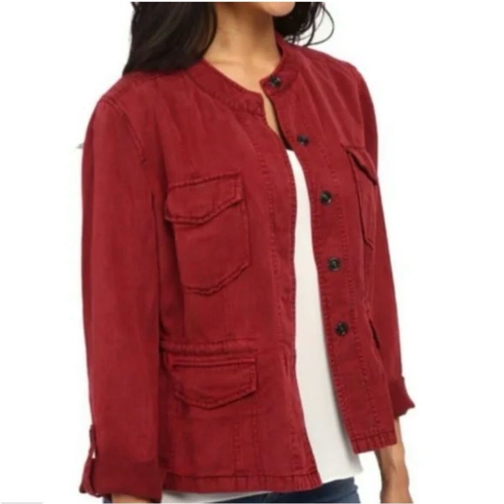 Sanctuary Sunset Safari Cargo Utility Field Snap Front Jacket Size Medium